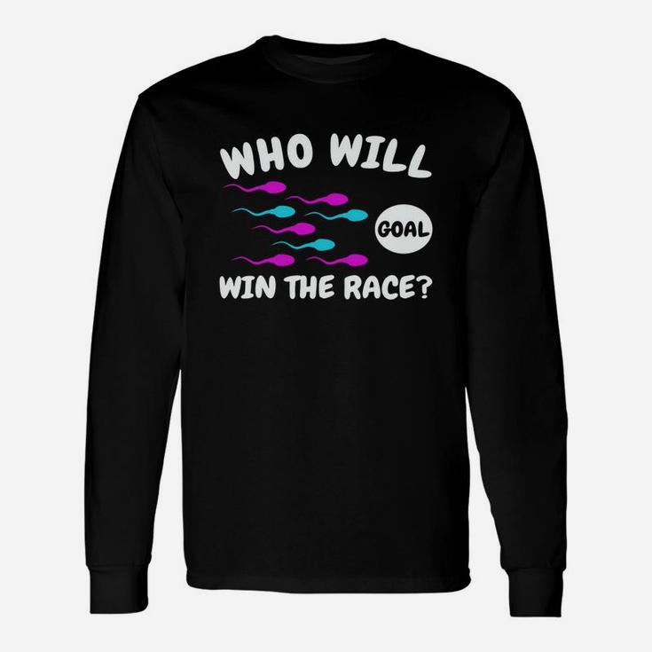 Who Will Win The Race Gender Reveal Clothes Apparel Long Sleeve T-Shirt