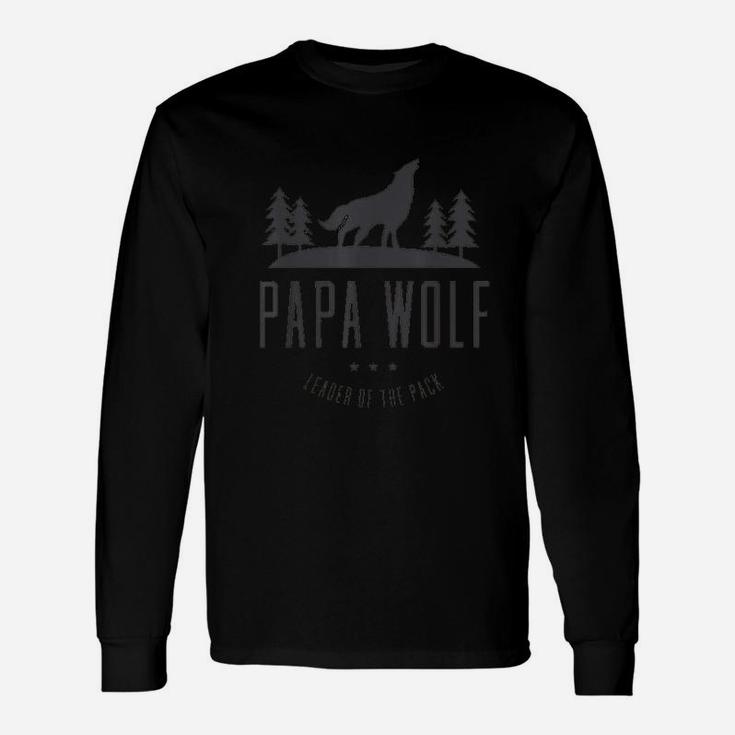 Wolf Pack Dad Papa Wolf Long Sleeve T-Shirt