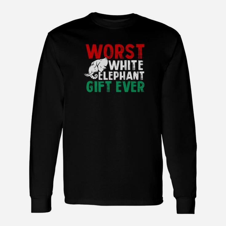 Worst White Elephant Ever Christmas Holiday Long Sleeve T-Shirt