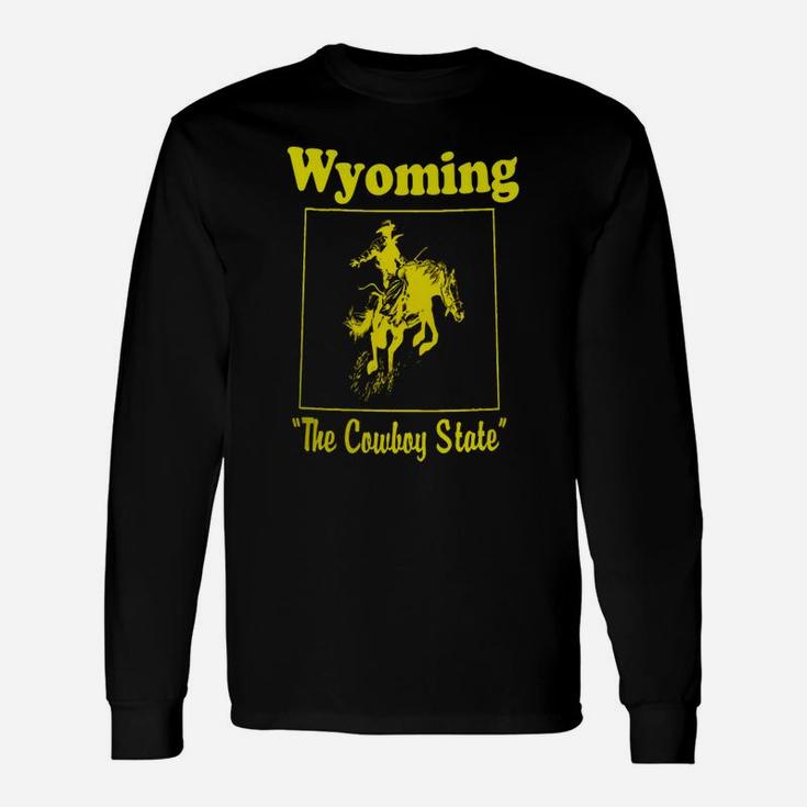 Wyoming The Cowboy State Vintage Long Sleeve T-Shirt