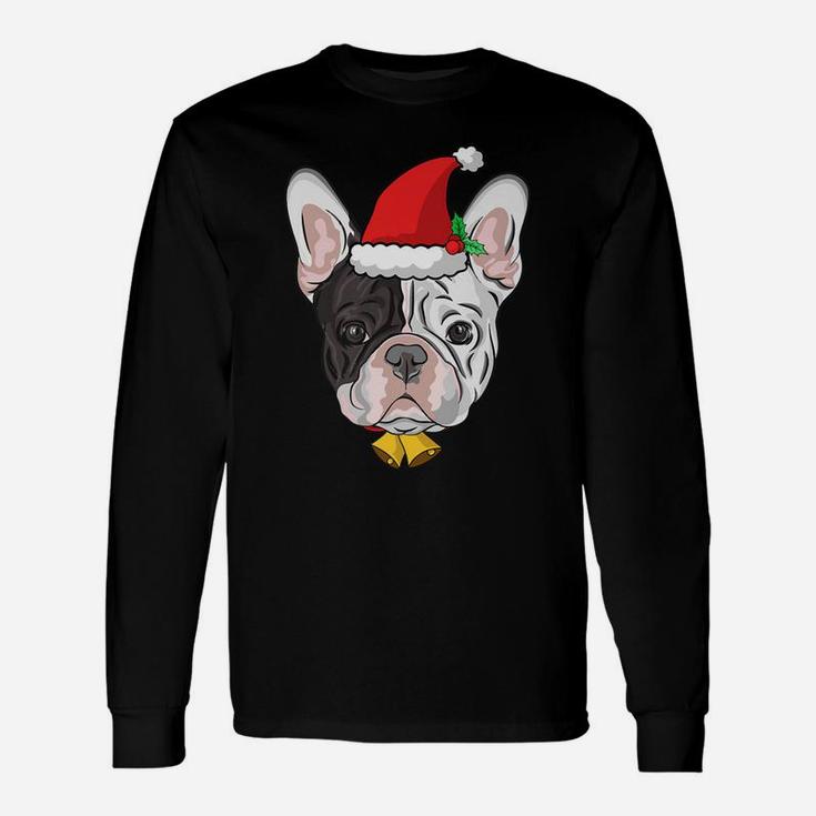 Xmas French Bulldog With Antlers Christmas Long Sleeve T-Shirt