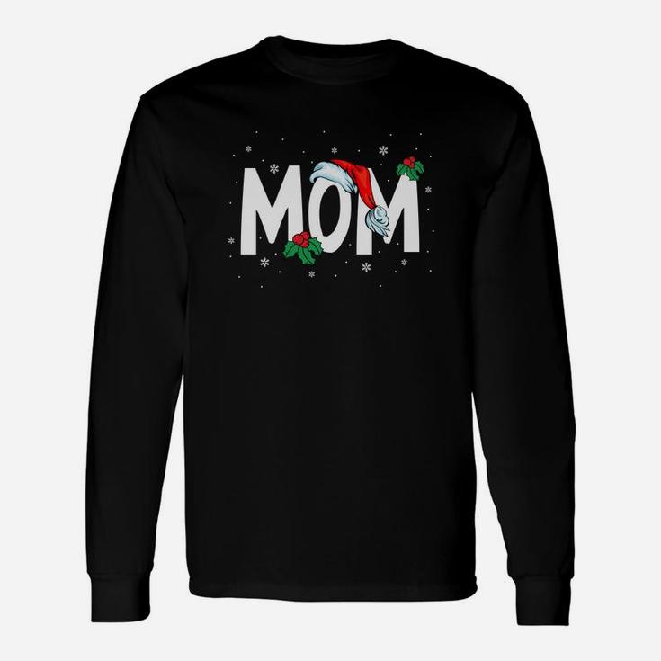 Xmas Mom Santa Hat Best Christmas Long Sleeve T-Shirt