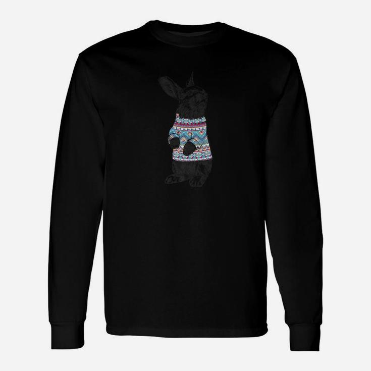 Xmas Sweater Rabbit Christmas Festive Long Sleeve T-Shirt