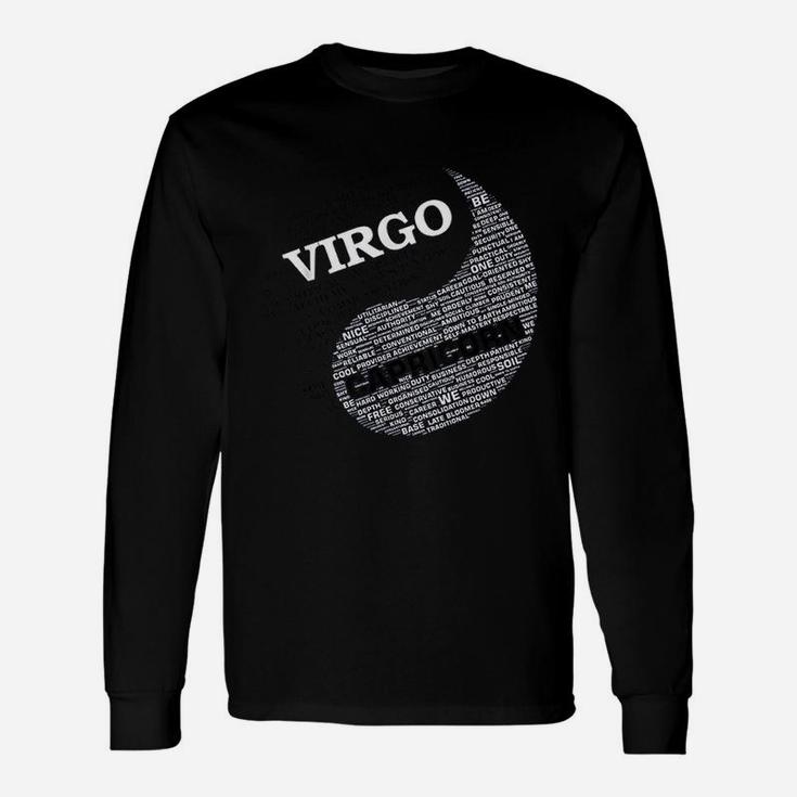 Zodiac Facts Men Women Virgo And Capricorn Long Sleeve T-Shirt