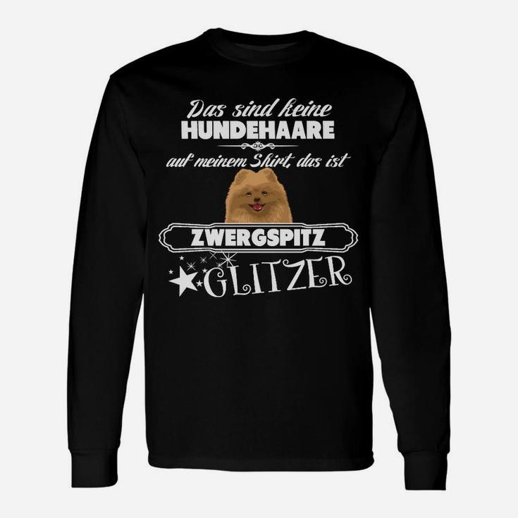 Zwergspitz Glitzer Langarmshirts, Humorvolle Mode für Hundefreunde