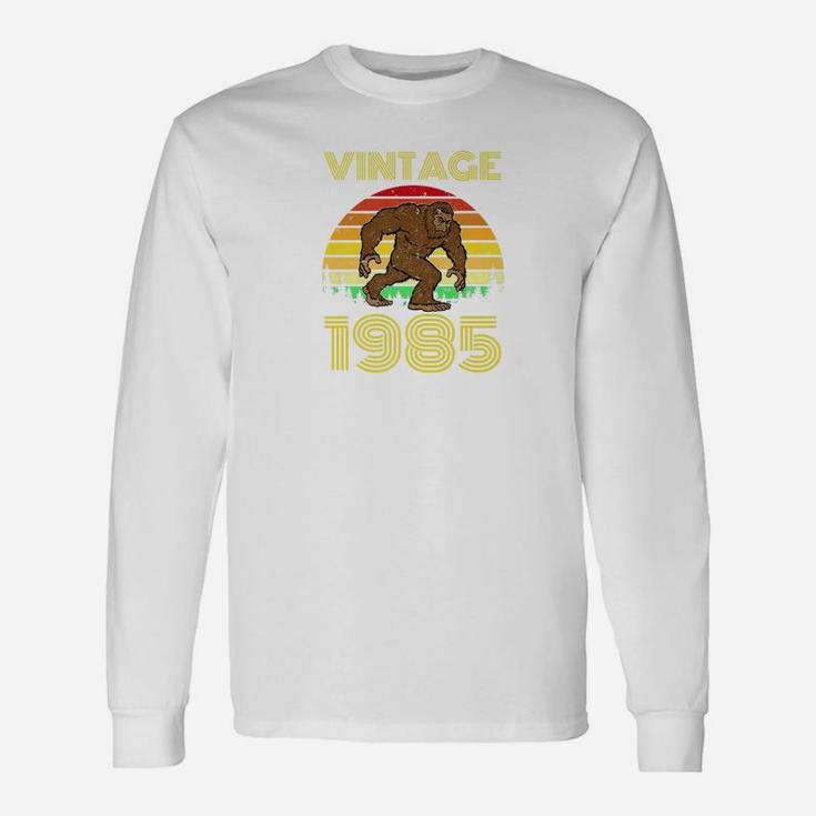 1985 37th Birthday Vintage Bigfoot 37 Years Old Long Sleeve T-Shirt
