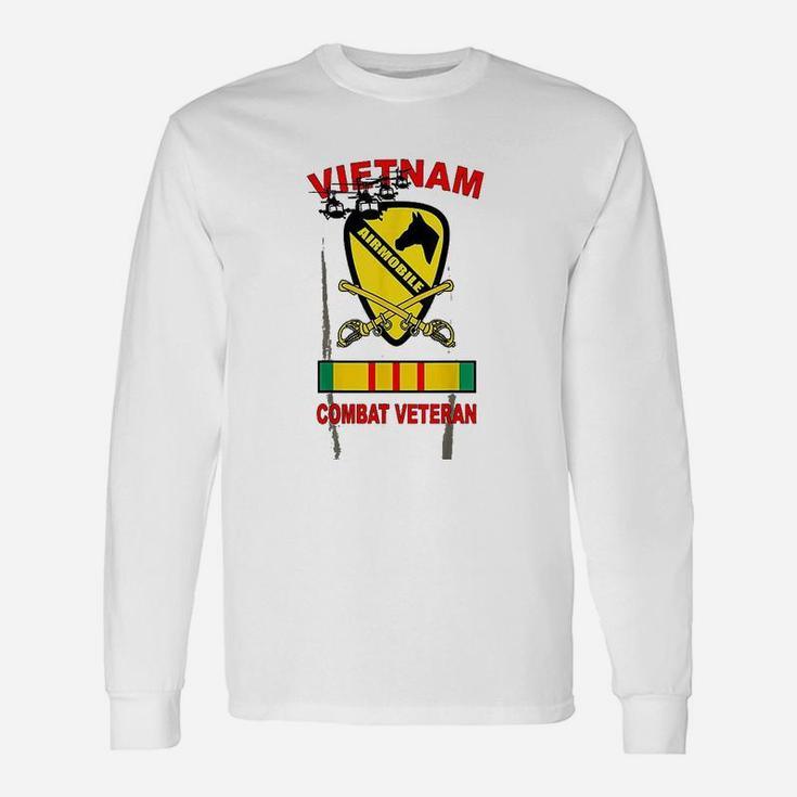 1st Air Cavalry Cav Airmobile Vietnam Veteran Combat Huey Long Sleeve T-Shirt
