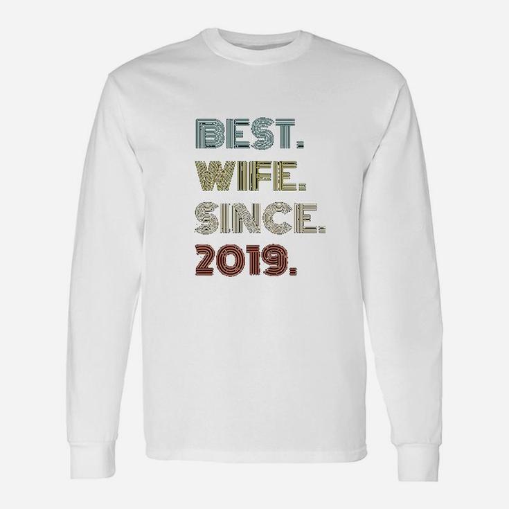 2nd Wedding Anniversary Best Wife Since 2019 Long Sleeve T-Shirt