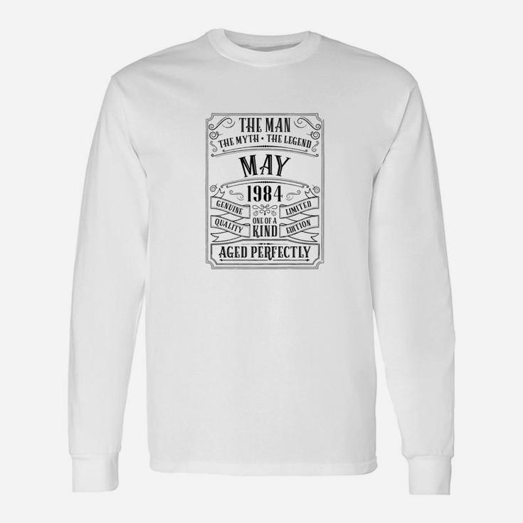 35th Birthday May Dad Uncle For 35 Year Old Men Long Sleeve T-Shirt