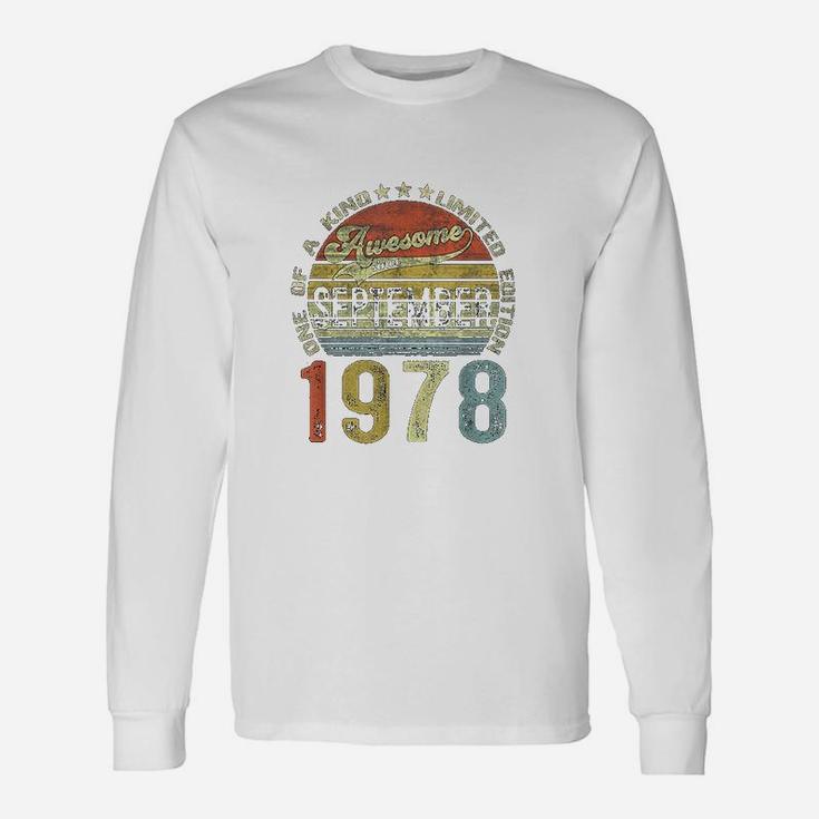 44 Years Old Vintage September 1978 44th Birthday Long Sleeve T-Shirt