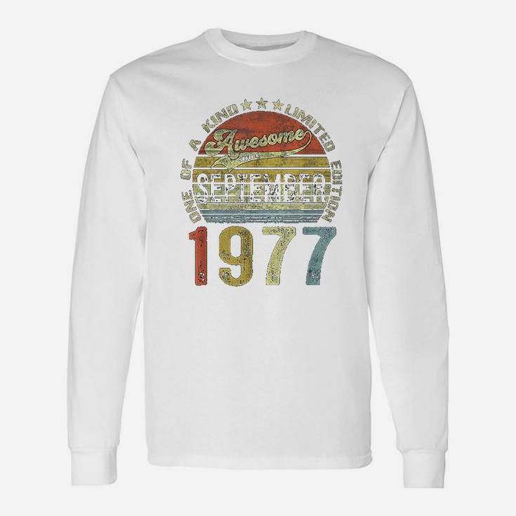 45 Years Old Vintage September 1977 45th Birthday Long Sleeve T-Shirt
