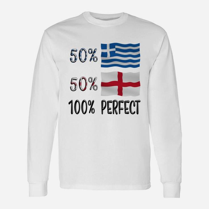 50 Greece 50 England 100 Perfect Long Sleeve T-Shirt