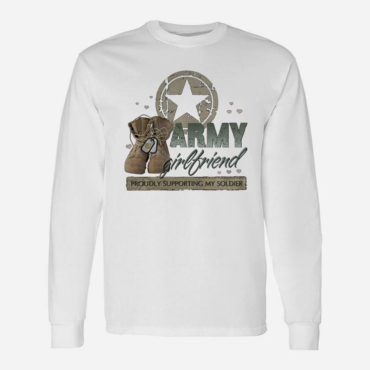 Army Girlfriend Supporting, best friend christmas gifts, gifts for your best friend, gift for friend Long Sleeve T-Shirt