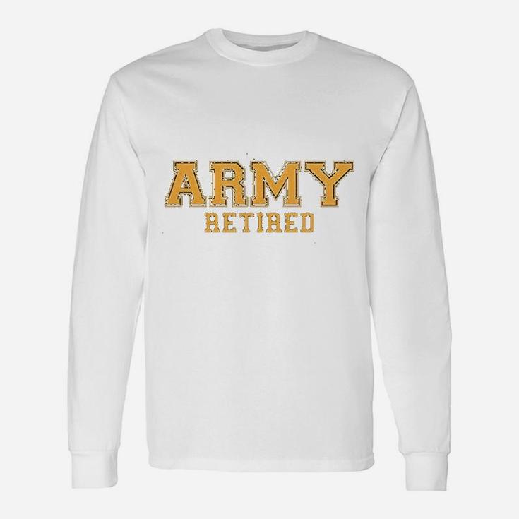 Army Retired Gold Long Sleeve T-Shirt