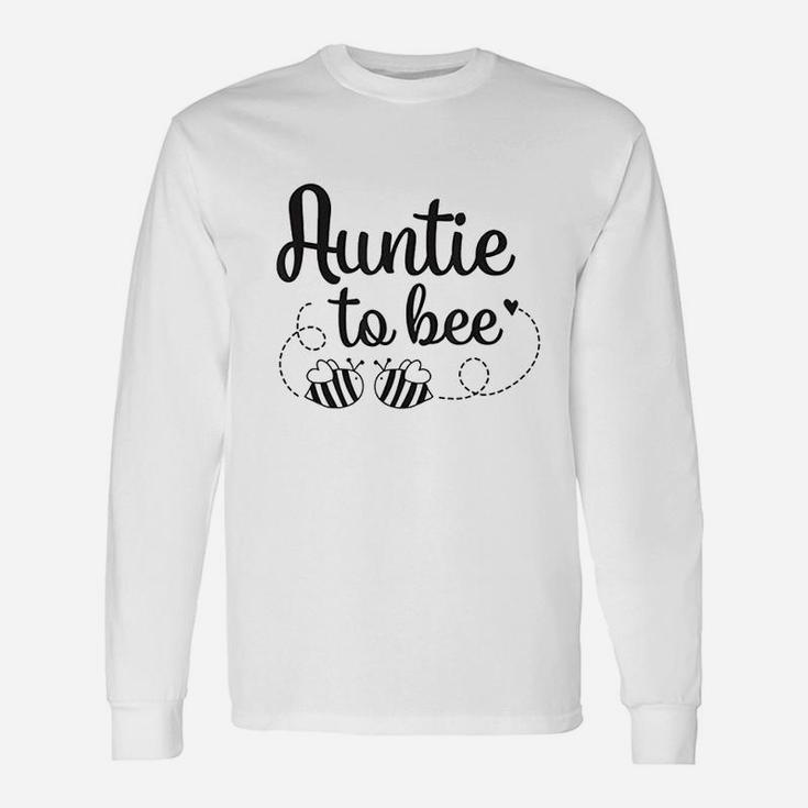 Auntie To Bee Twins Pregnancy Announcement Bumble Bee Long Sleeve T-Shirt