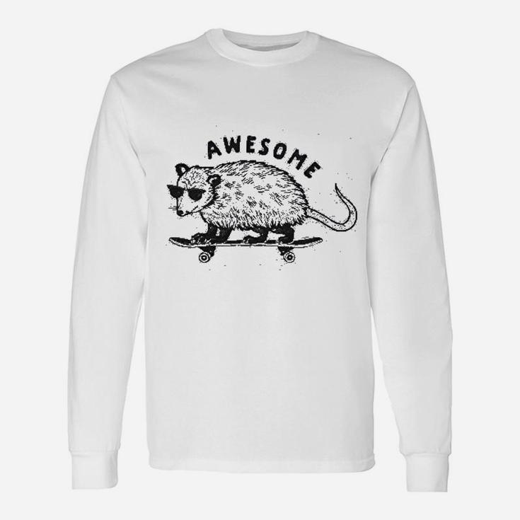 Awesome Possum Cool 90s Retro Animal Lover Long Sleeve T-Shirt