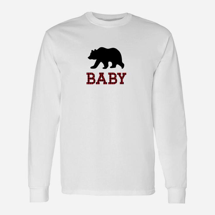 Baby Bear Matching Red Buffalo Christmas Long Sleeve T-Shirt