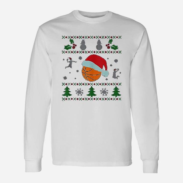 Basketball Ugly Christmas Long Sleeve T-Shirt