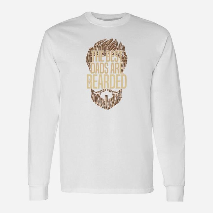 The Best Dads Are Bearded Bearded Hipster Long Sleeve T-Shirt