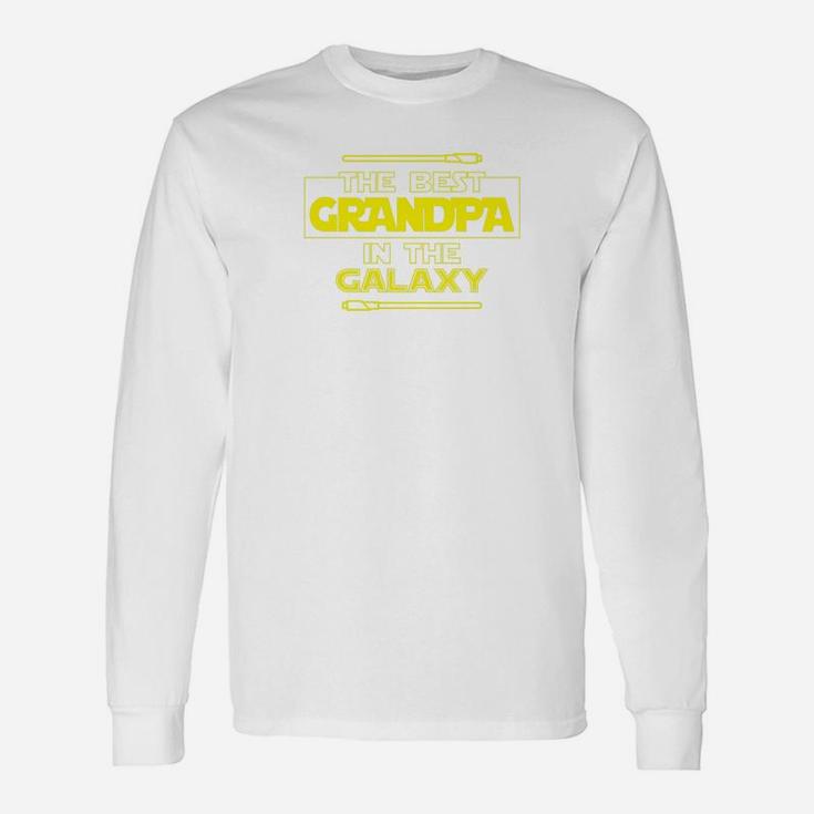 Best Grandpa In The Galaxy Fathers Day Star Grandpa Premium Long Sleeve T-Shirt