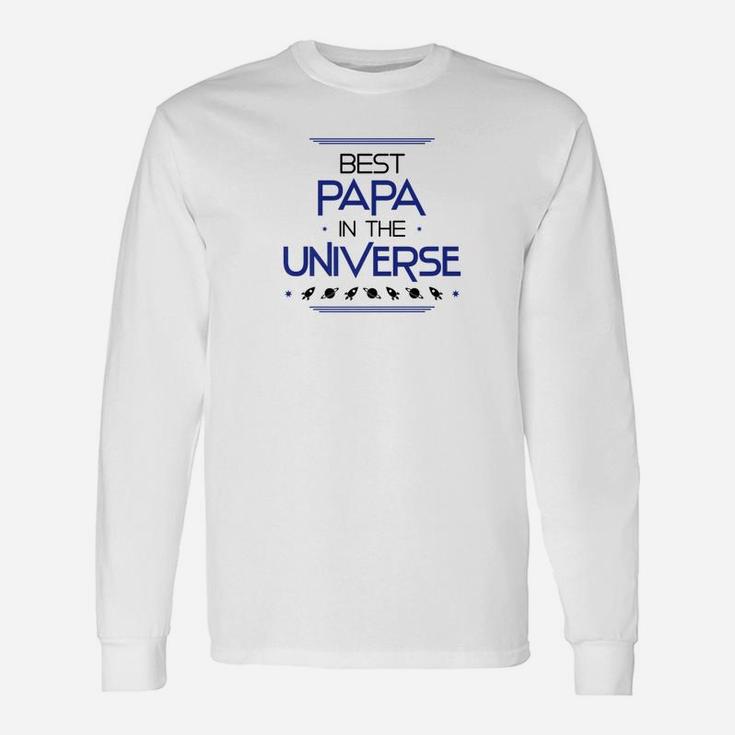 Best Papa In The Universe Fathers Day Space Premium Long Sleeve T-Shirt