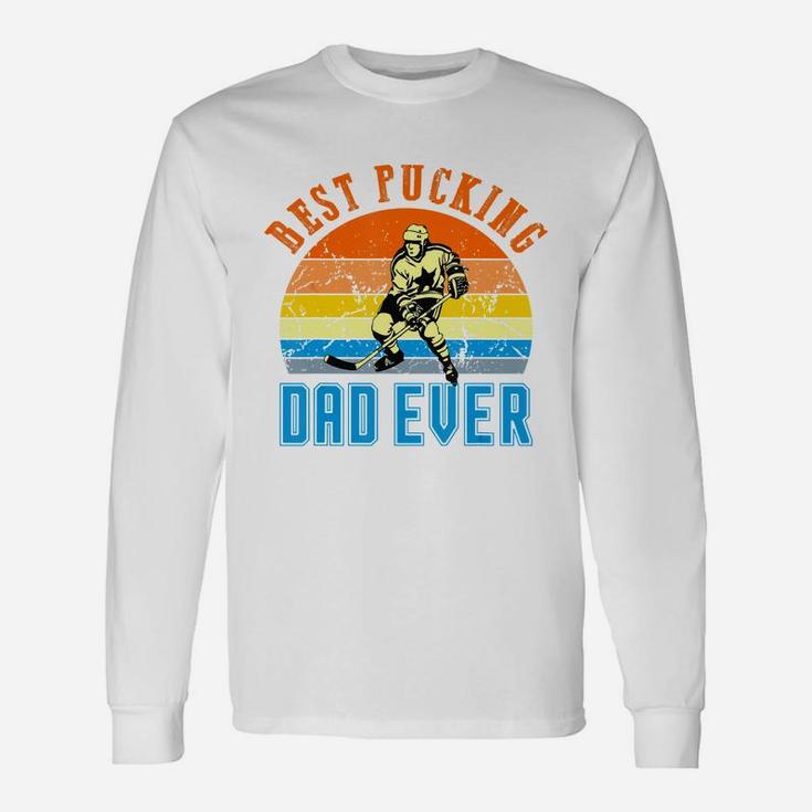 Best Pucking Dad Vintage Retro Fathers Day Dads T-shirt Long Sleeve T-Shirt