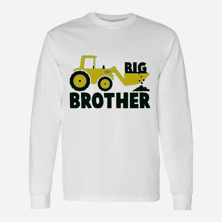Big Brother Toddler Boys Tractor Big Bro Promoted To Big Brother Long Sleeve T-Shirt