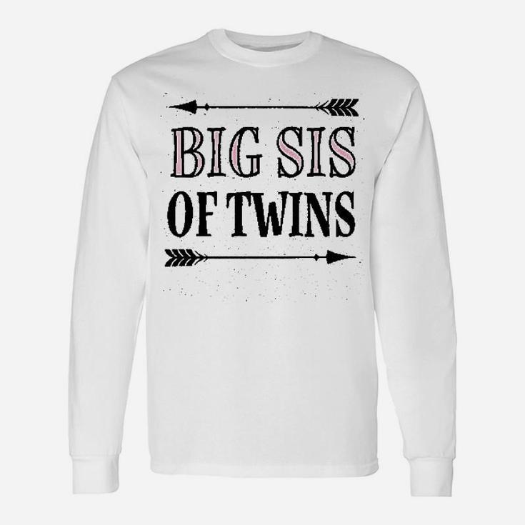 Big Sis Of Twins Sister Announcement Long Sleeve T-Shirt