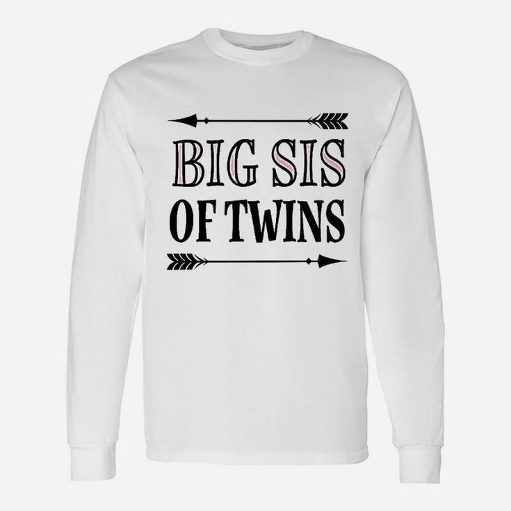 Big Sis Of Twins Sister Announcement Long Sleeve T-Shirt