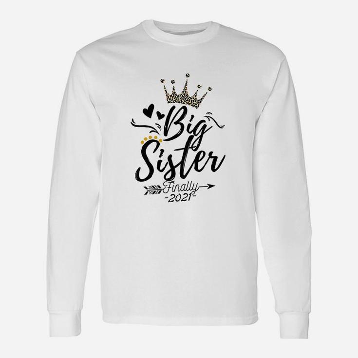 Big Sister Finally 2021 birthday Long Sleeve T-Shirt Seseable UK