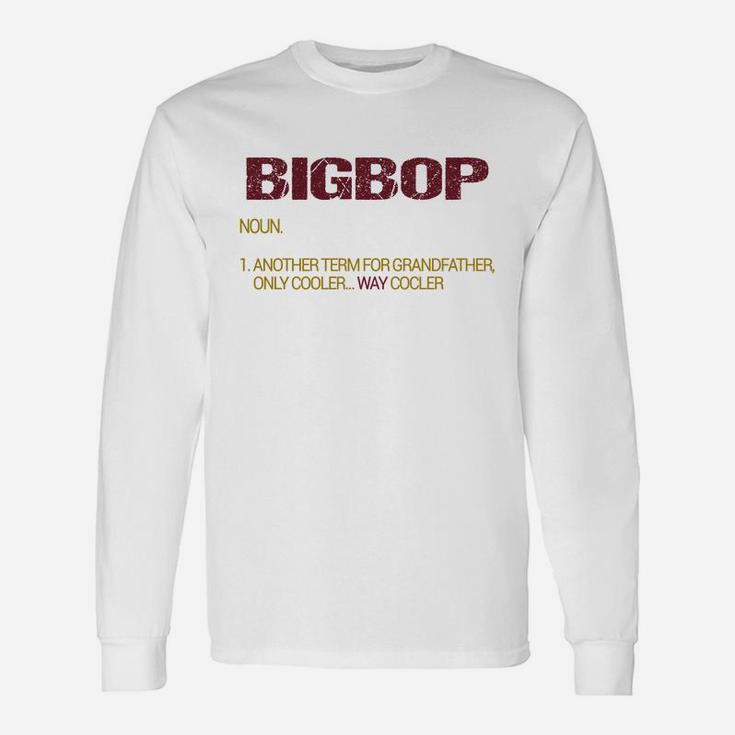 Bigbop Grandfather Definition Distressed Retro Men Long Sleeve T-Shirt