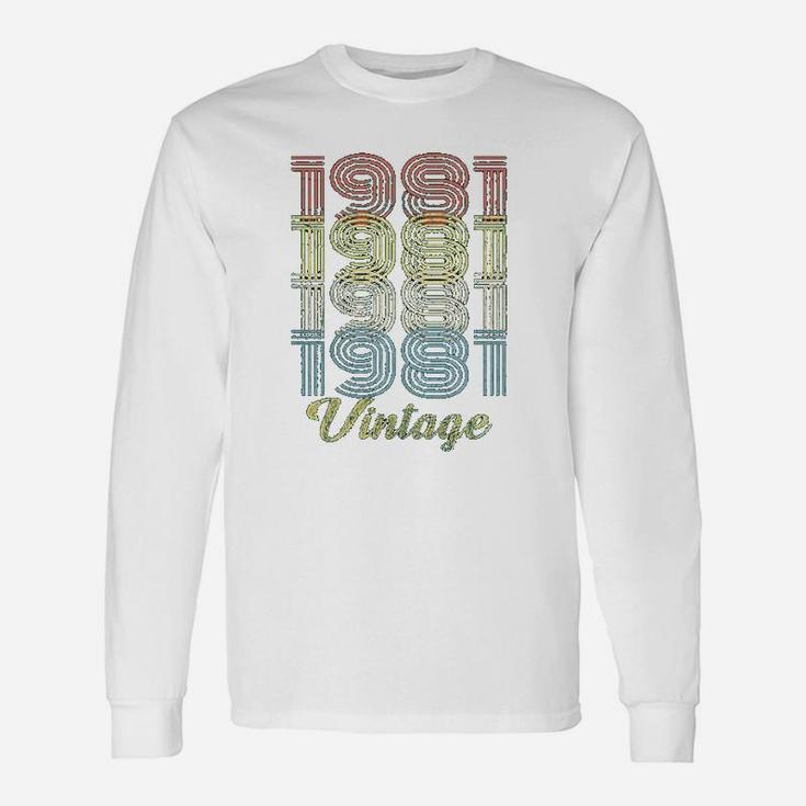 Birthday Retro Birthday 1981 Vintage Long Sleeve T-Shirt