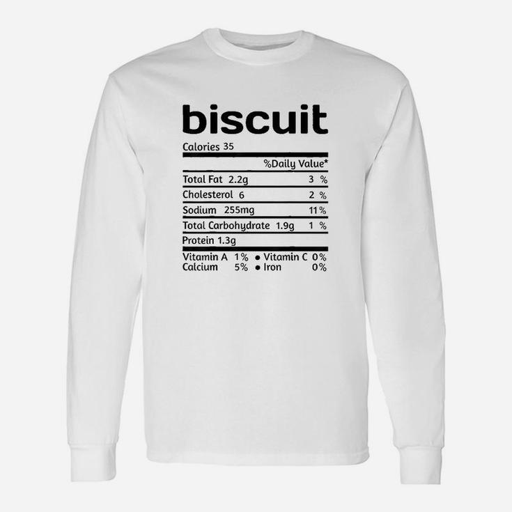 Biscuit Nutrition Facts Christmas Thanksgiving Long Sleeve T-Shirt