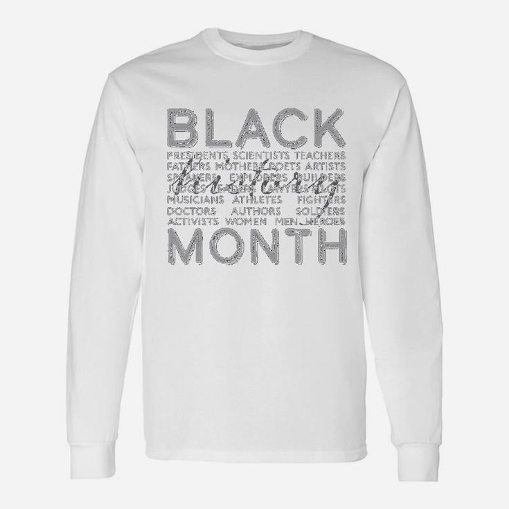 Black History Month Occupations And Identities Long Sleeve T-Shirt