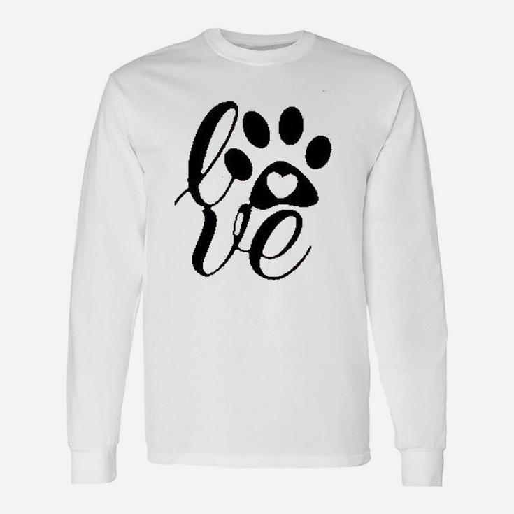 Blouse Dog Paw Love Long Sleeve T-Shirt
