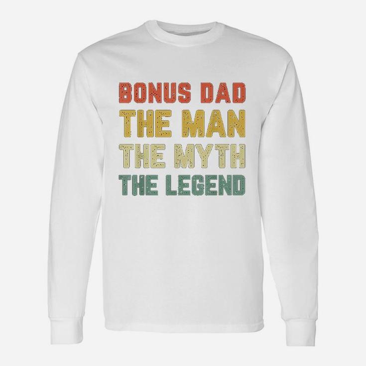 Bonus Dad The Man The Myth The Legend Vintage Christmas Long Sleeve T-Shirt