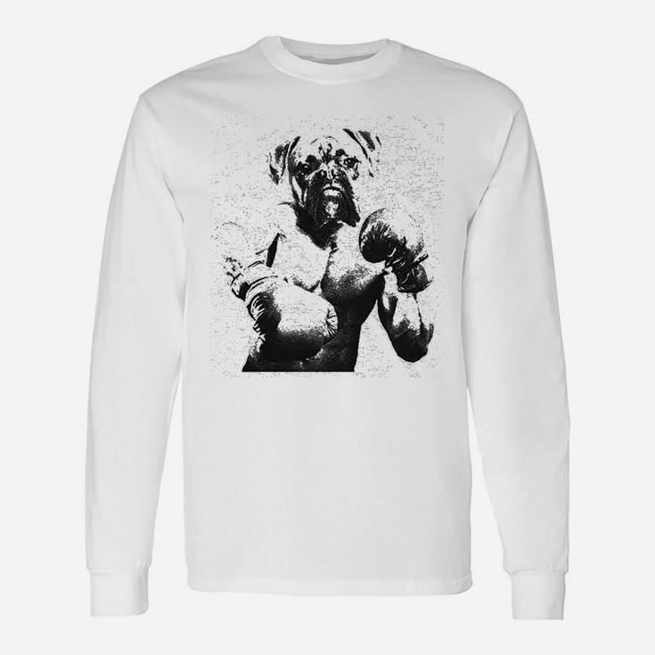 Boxer Boxing Fitness Workout Puppy Dog Long Sleeve T-Shirt