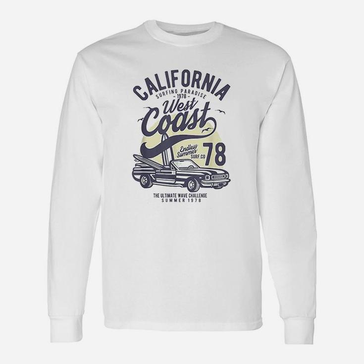 California West Coast Vintage Surf Beach Vacation Long Sleeve T-Shirt