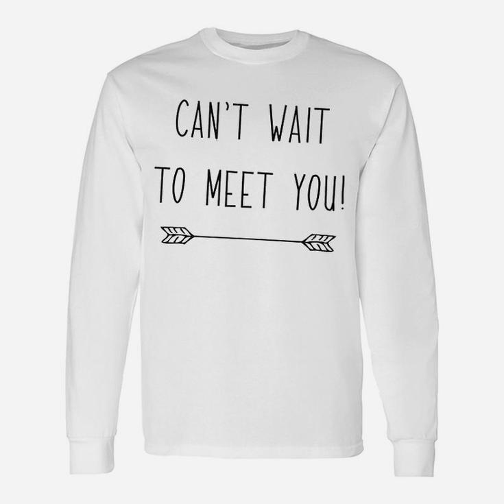 Cant Wait To Meet You Pregnancy Announcement To Grandparents Long Sleeve T-Shirt