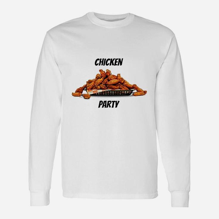 Chicken Party Chicken Wing For Hot Wing Lovers Long Sleeve T-Shirt