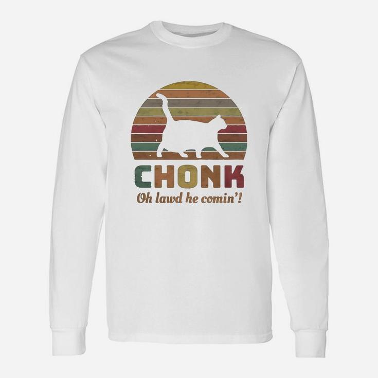 Chonk Scale Cat Meme Memes Long Sleeve T-Shirt