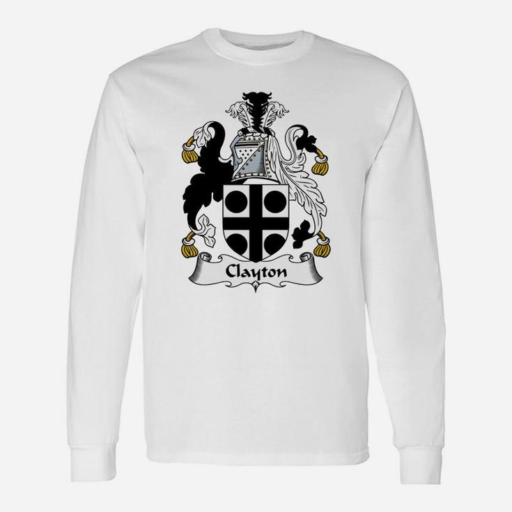 Clayton Crest / Coat Of Arms British Crests Long Sleeve T-Shirt