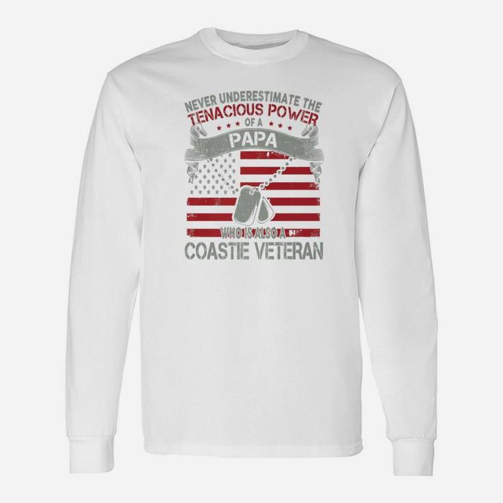 Coastie Veteran A Papa, best christmas gifts for dad Long Sleeve T-Shirt
