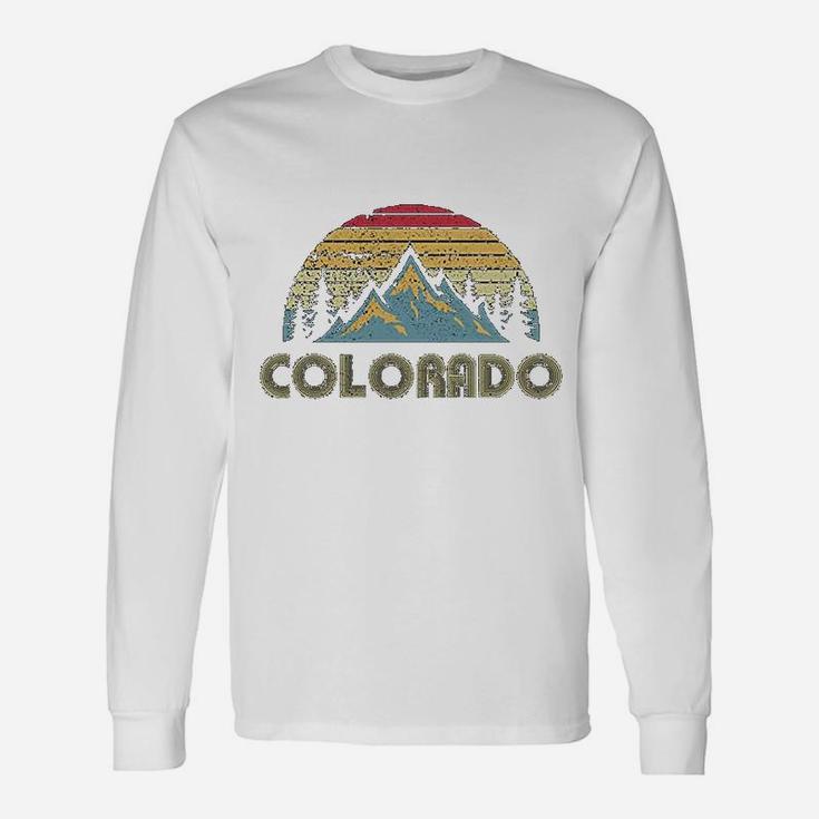 Colorado Retro Vintage Mountains Nature Hiking Long Sleeve T-Shirt