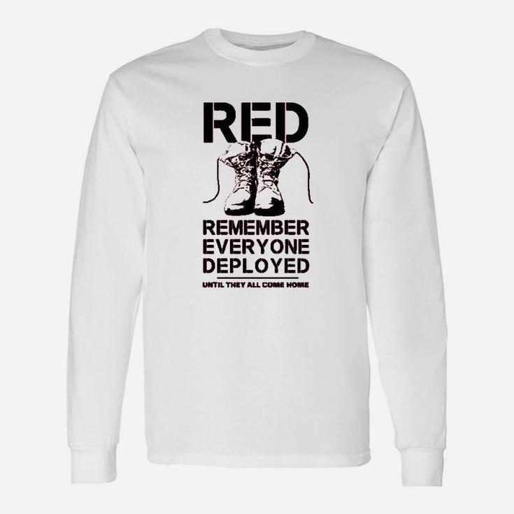 Combat Boots Red Friday Remember Everyone Deployed Long Sleeve T-Shirt
