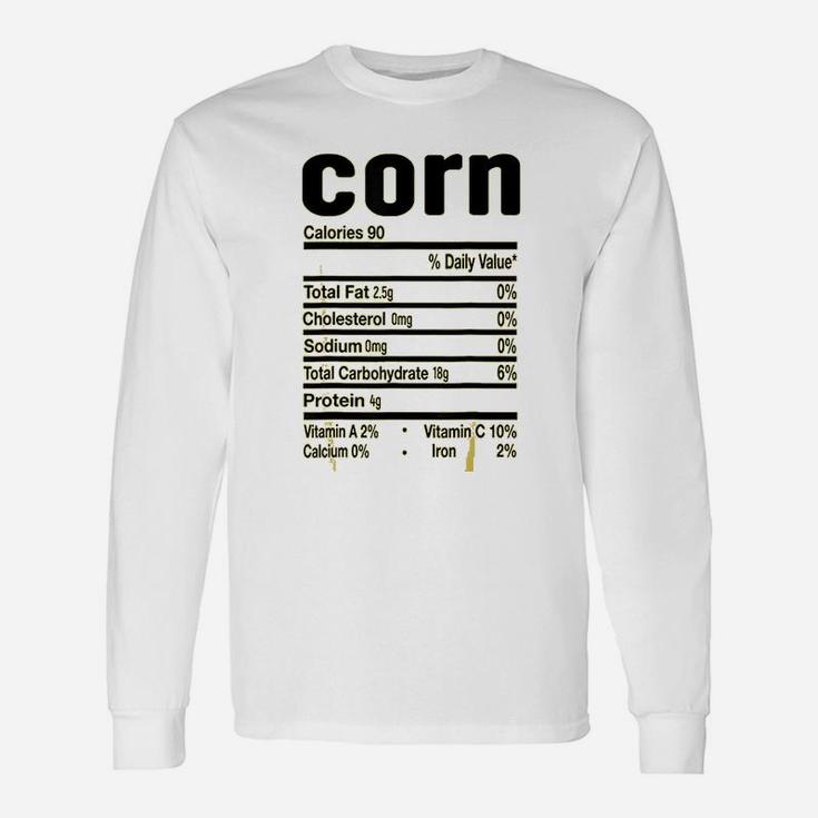 Corn Nutrition Thanksgiving Costume Long Sleeve T-Shirt