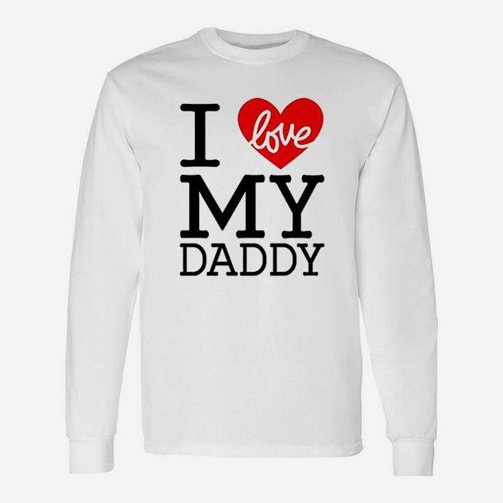 Cute Baby Boy And Baby Girl I Love My Daddy Long Sleeve T-Shirt