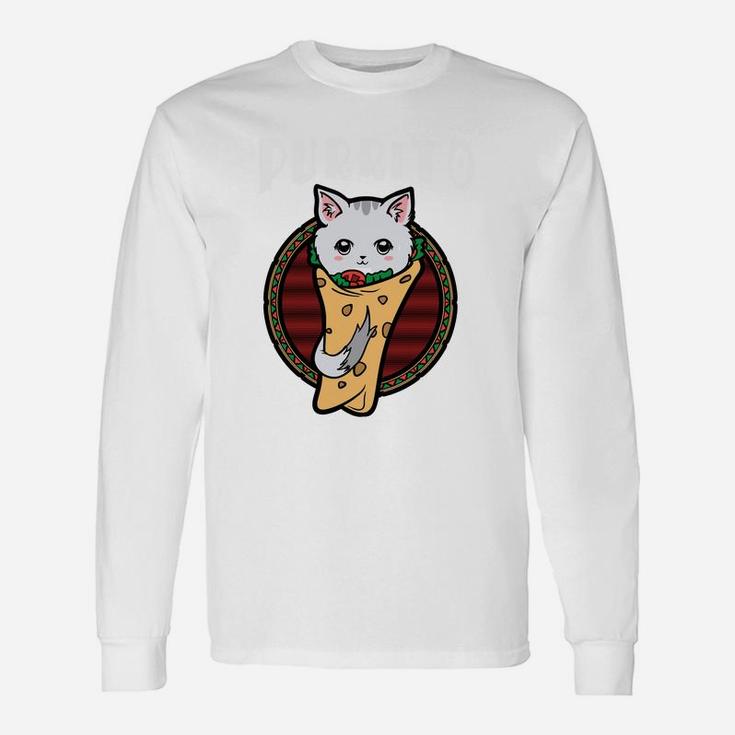 Cute Purrito Burrito Cat Ca Cat Lover Long Sleeve T-Shirt