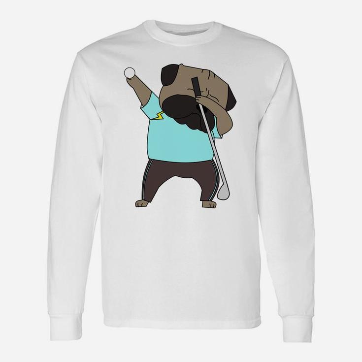Dabbing English Bulldog Golf Cute Dab Long Sleeve T-Shirt