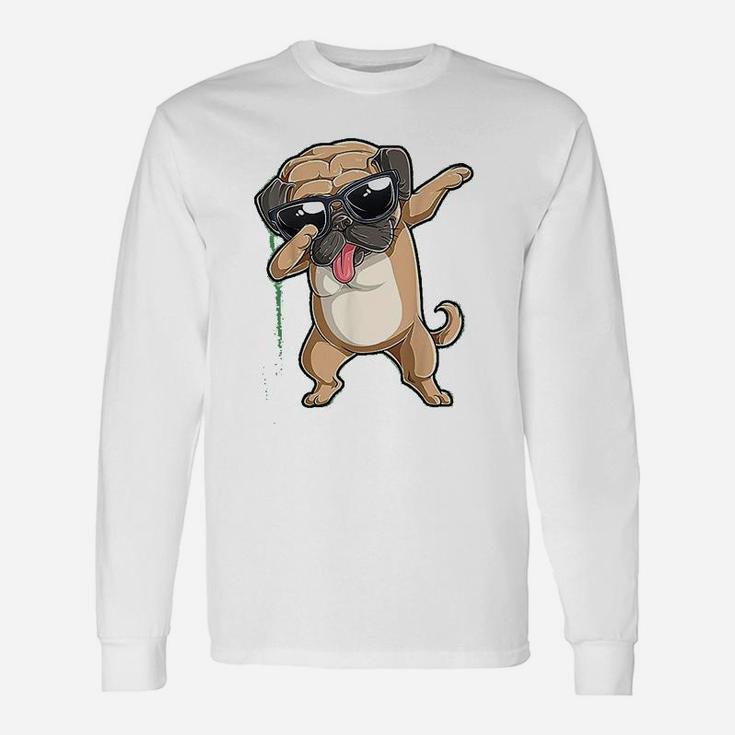 Dabbing Pug Dog Lover Dab Dance Long Sleeve T-Shirt